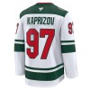 Män Ishockey Minnesota Wild tröja Fanatics Premium Kirill Kaprizov 2024-25 Vit Borta